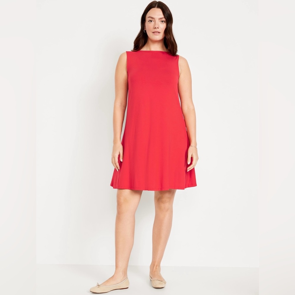 Old Navy Bright Coral Sleeveless Swing‎ Dress